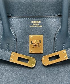 Alternative view of Hermes Birkin 25 Blue Colvert Swift